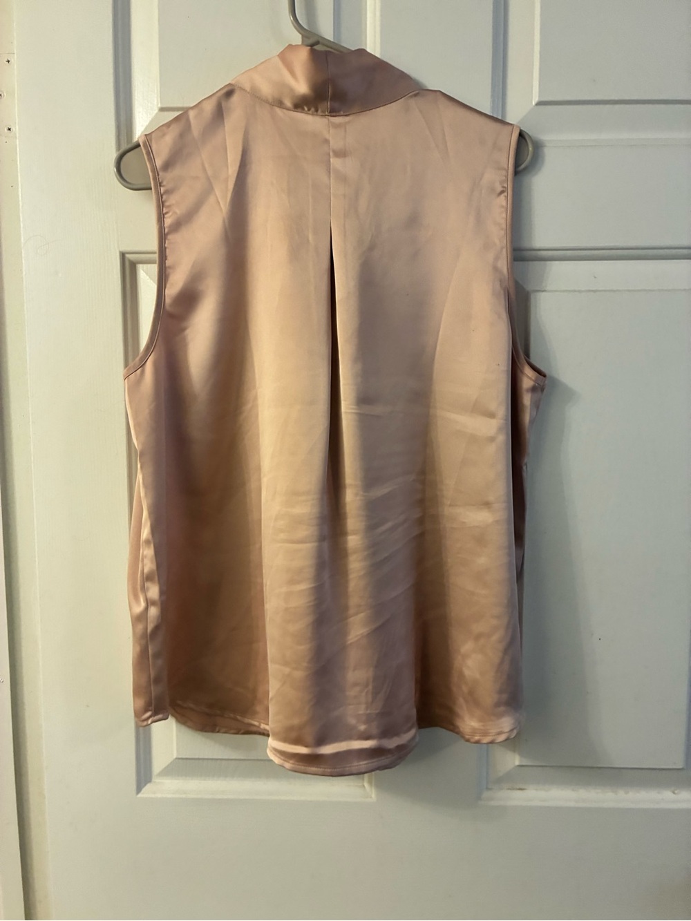 Joie Satin Tie-Neck Sleeveless Top - Blush - Picture 2 of 4